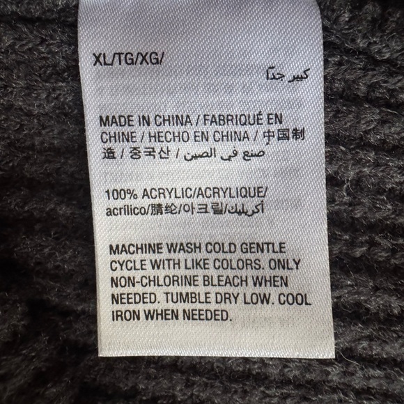 STYLE & CO gray oversized cardigan dolman shawl collar long knit duster size XL - Picture 12 of 12